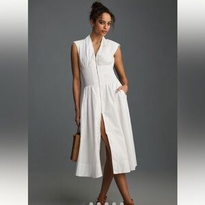 White midi Anthropologie. Size Small. Worn once and dry cleaned. Still in stores